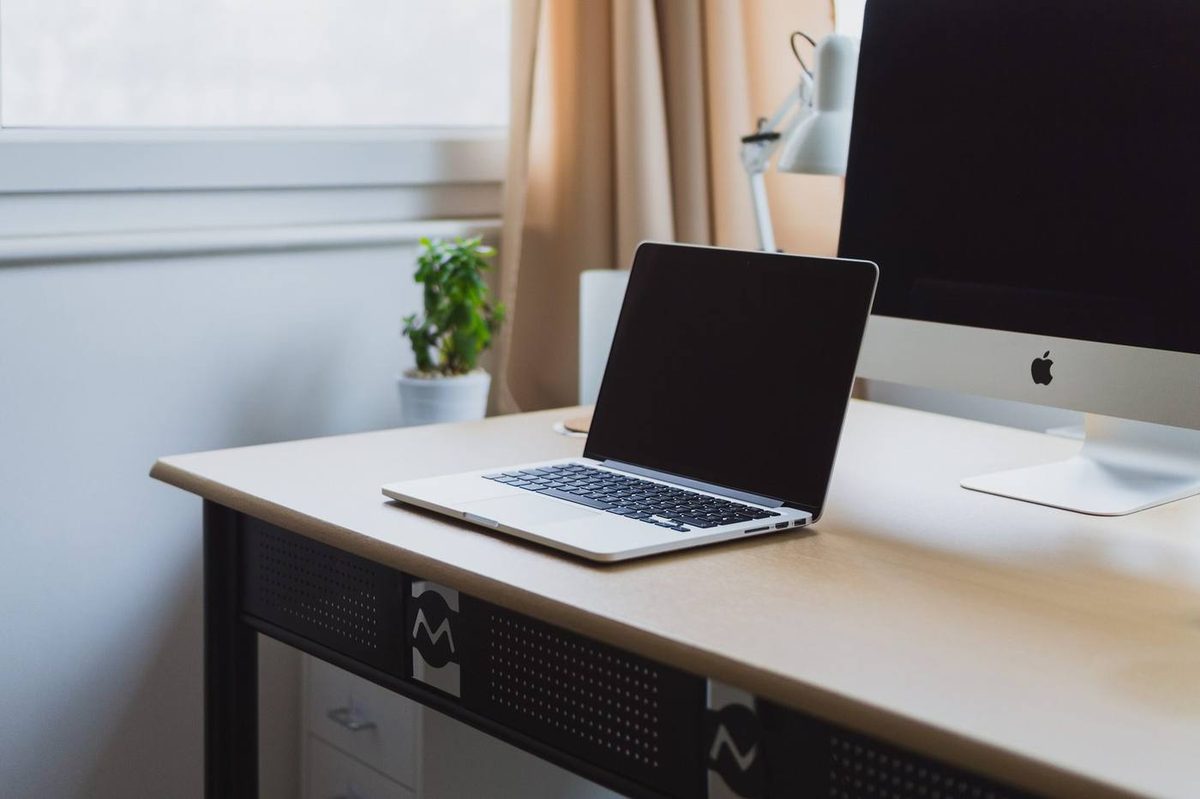 A clean, minimal workspace